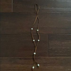 Pearl & Leather Necklace